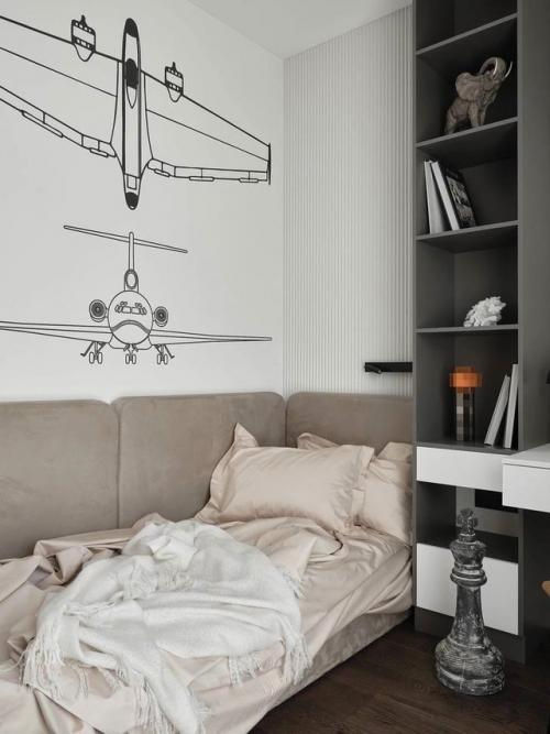 Светлая бежевая квартира в Москве. 09