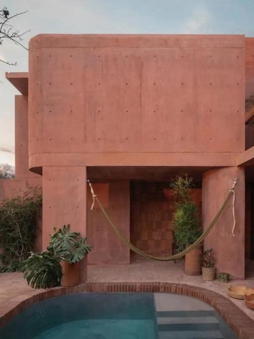 Красный дом в Мексике: архитектура, вписанная в природу. 04