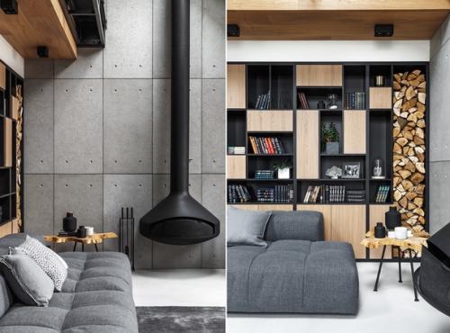 Нетривиальный дизайн интерьера мансардной квартиры. 02