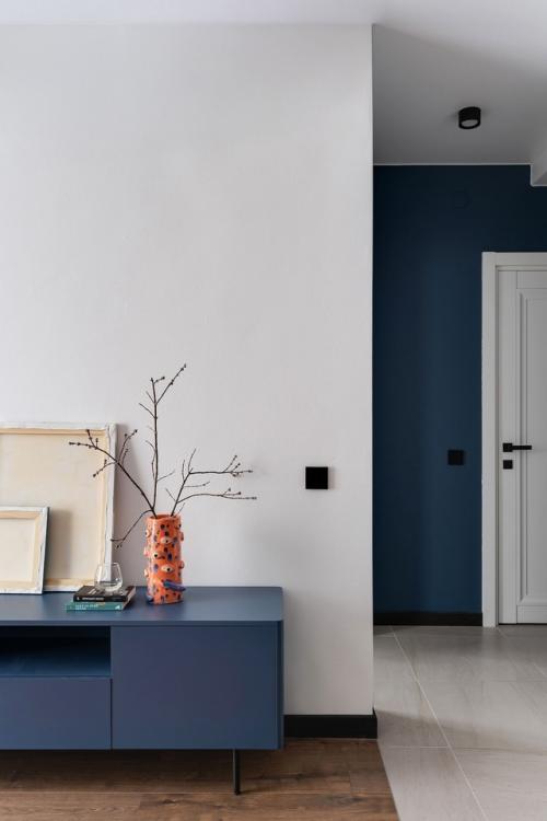 Цветной интерьер 1-комнатной квартиры 40 м 2 в ЖК красноказарменная 15 в Москве. 08