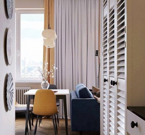 Интересный интерьер. Просторной кухни - гостиной. 03