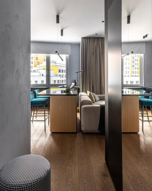 Интерьер квартиры для студента, где нет ничего лишнего. 08