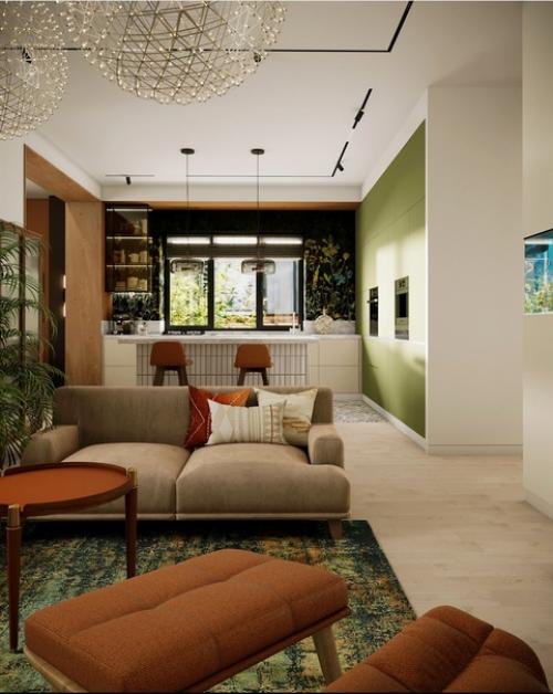 Дизайн интерьера этого дома сочетает в себе любовь к средиземноморской атмосфере и стилю mid - Century Modern. 01