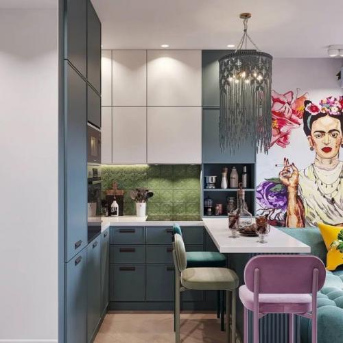 Яркий интерьер небольшой квартиры. 03