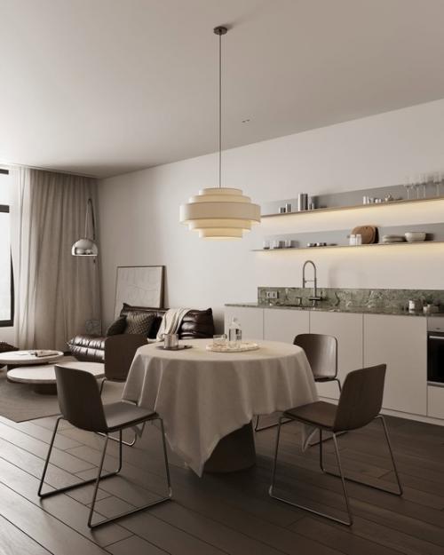 Интерьер кухни - гостиной. 01