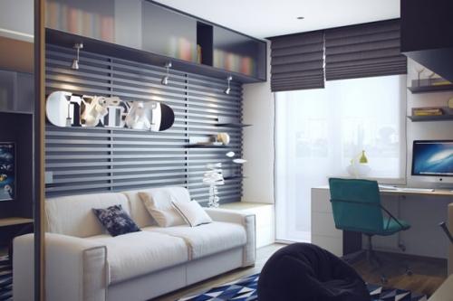 Дизайн молодежной комнаты в современном стиле в копилочку идей! 04