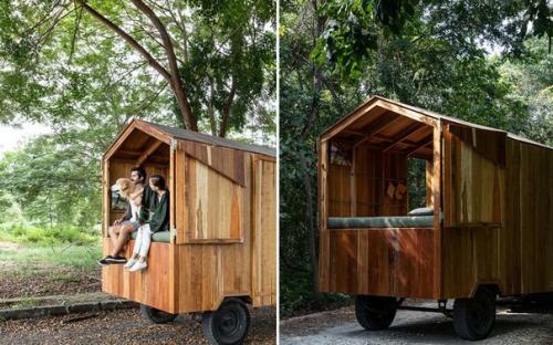 Экодом на колесах: он полностью из дерева. 07