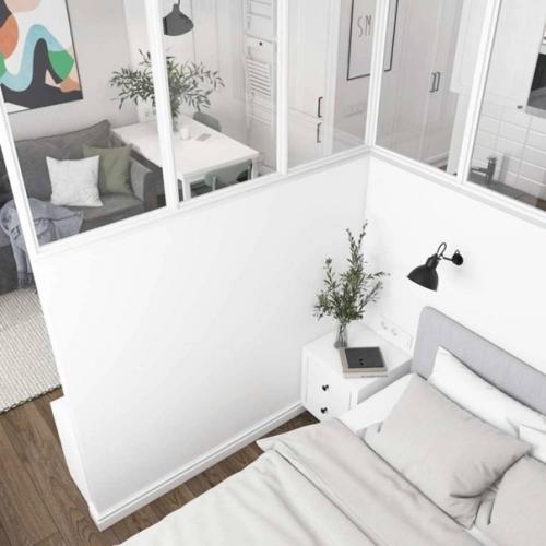 Светлая квартира - студия в скандинавском стиле. 03