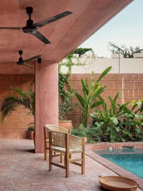 Красный дом в Мексике: архитектура, вписанная в природу. 02