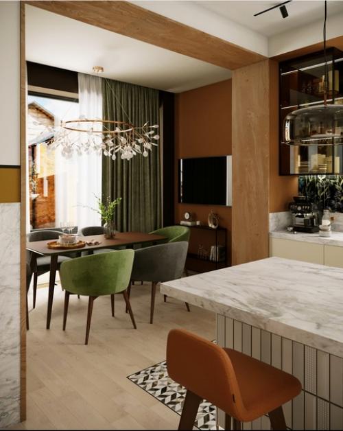 Дизайн интерьера этого дома сочетает в себе любовь к средиземноморской атмосфере и стилю mid - Century Modern. 02