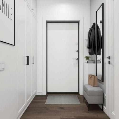 Светлая квартира - студия в скандинавском стиле. 07