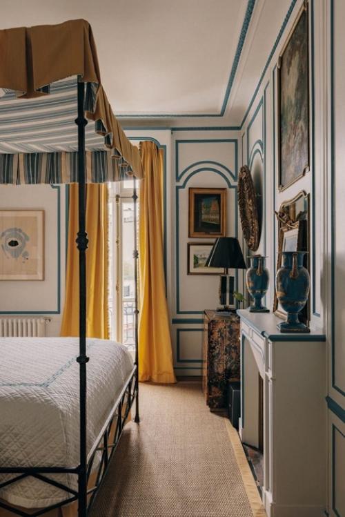 Очарование английского загородного стиля и французская изысканность в интерьере парижской квартиры. 02