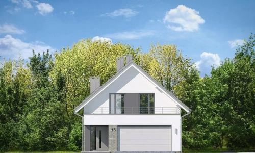 Эскизный проект коттеджа с гаражом. 08