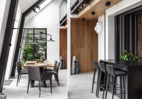 Нетривиальный дизайн интерьера мансардной квартиры. 08