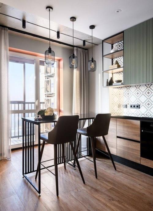 Интерьер квартиры.  Дизайнеры успешно разработали современный интерьер, который не только функционален, но и создает уютную и комфортную обстановку. 01