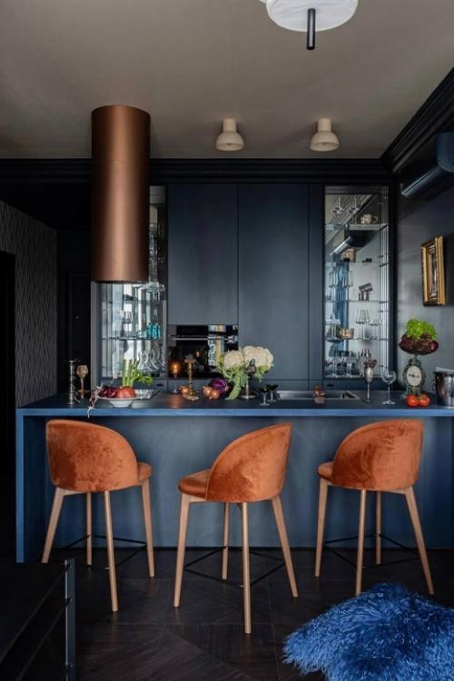 Голландский синий в интерьере минской квартиры. 01