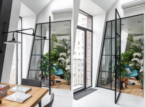 Нетривиальный дизайн интерьера мансардной квартиры. 07