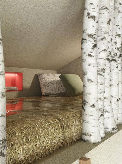 Русский стиль в интерьере гостевого дома: новгородская архитектура, окружающие поселение леса и поля, текстуры, переплетения и узоры. 01