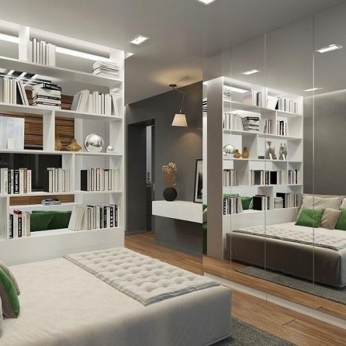 Проект квартиры - студи с зонированием на спальную и гостиную. 03