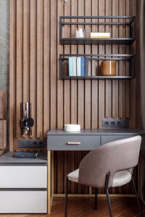 Декоративные рейки - нетривиальный способ декорирования стен или потолка. 09