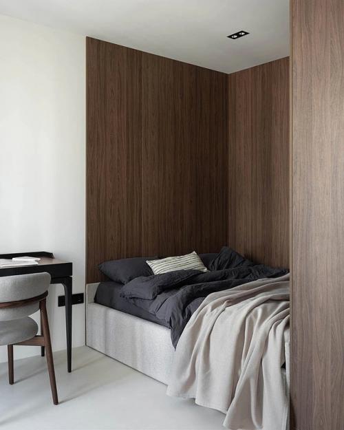 Легкий и минималистичный интерьер квартиры для девушки. 06