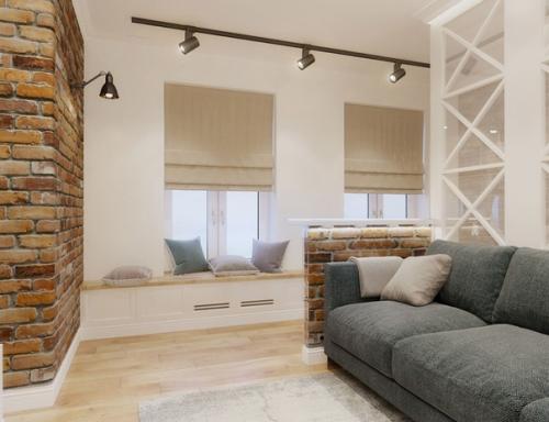 Однокомнатная квартира в скандинавском стиле, предназначенная для молодого холостяка. 02