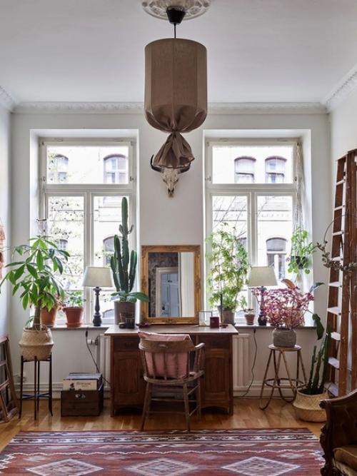 Квартира любителей цветочных мотивов и винтажных деталей. 04