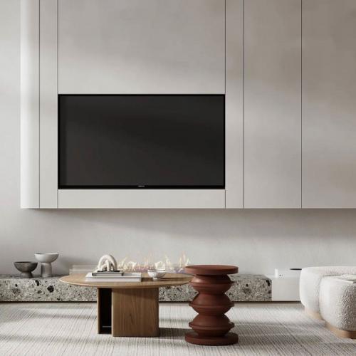 Кадры прихожей и кухни - гостиной в современном стиле. 08