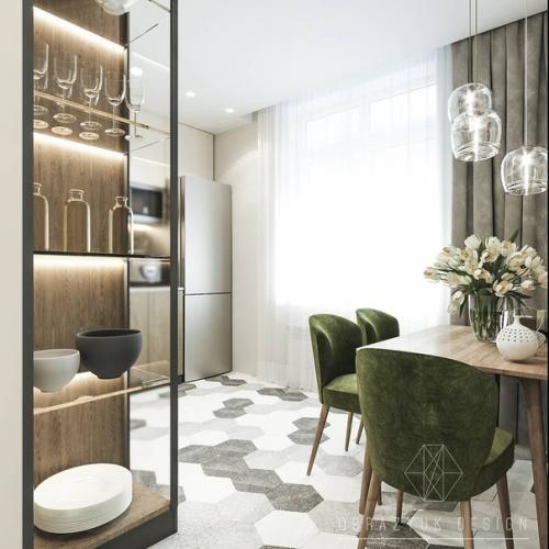 Кухня в современном стиле в ЖК династия. 02