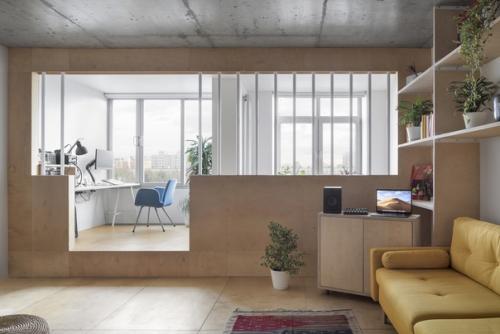 Интерьер квартиры - студии 51 кв. 02