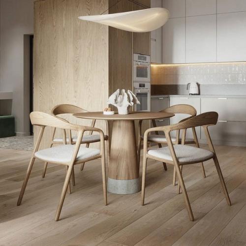 Кадры прихожей и кухни - гостиной в современном стиле. 02