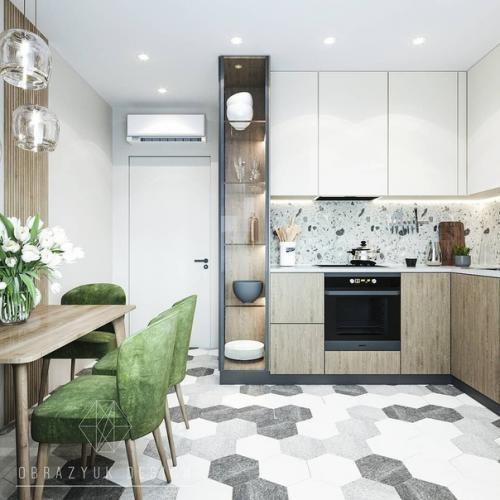 Кухня в современном стиле в ЖК династия. 03