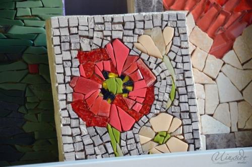 Декоративные мозаичные картины и панно из битой посуды и ненужной кафельной плитки. 04