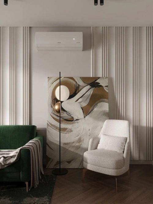 Прихожая, кухня - гостиная и балкон из нашего проекта трешка 71 м. 04