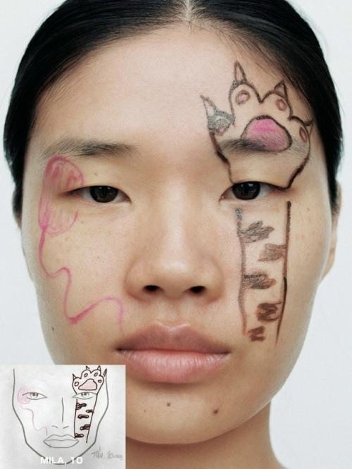 В проекте Draw Me A Face фотограф пит стар и визажистка Тициана Раймондо превратили детские рисунки в настоящий макияж. 02