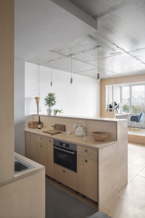 Интерьер квартиры - студии 51 кв. 07