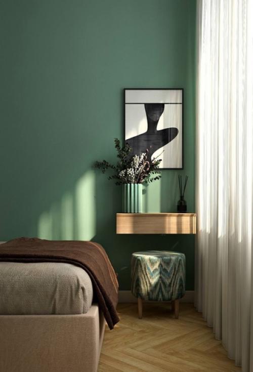 Красивая цветовая гамма с благородными оттенками в интерьере двухкомнатной квартиры. 07