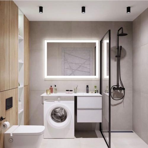 Ближе к природе: интерьер однокомнатной квартиры площадью 31 м с лесом в спальне. 08