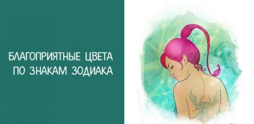 Благоприятные цвета по знакам зодиака.