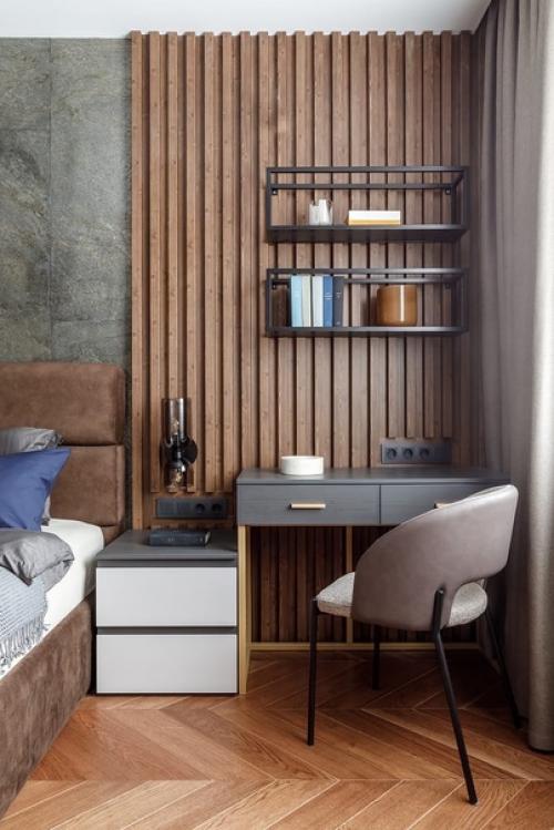 Декоративные рейки - нетривиальный способ декорирования стен или потолка. 05