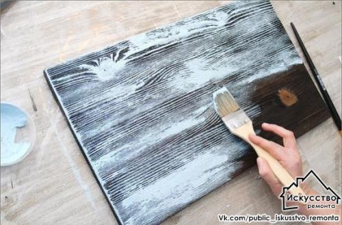 Состаривание, браширование дерева своими руками. 01