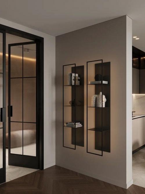 Прихожая, кухня - гостиная и балкон из нашего проекта трешка 71 м. 05