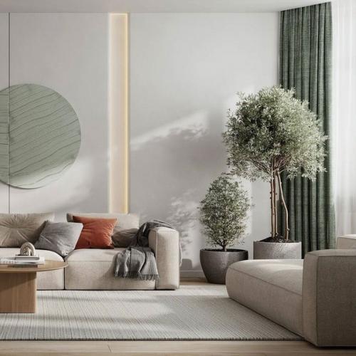 Кадры прихожей и кухни - гостиной в современном стиле. 07