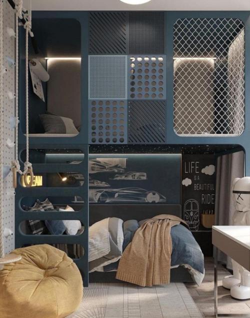 Ух, цветовое решение для детской, конечно, спорное. 01