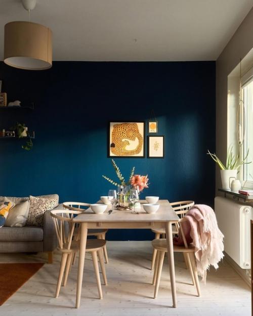 Небесно-голубая кухня очаровательна. 02