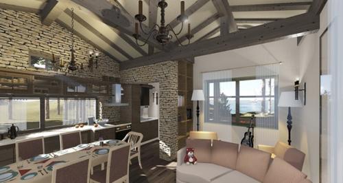 Майкоп - маленький дом из газобетона, с панорамным окном гостиной, для семейной пары архитектурного бюро инваполис. 05