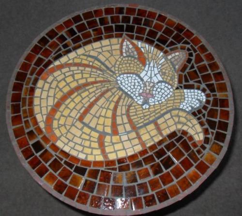 Декоративные мозаичные картины и панно из битой посуды и ненужной кафельной плитки. 03