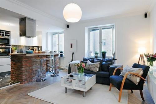 Интерьер квартиры - студии в Швеции. 06