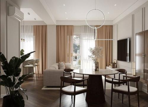 Гостиная и спальная комната в проекте Мирабад Авеню. 01