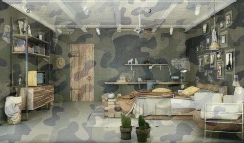 Камуфляж в интерьере. 01